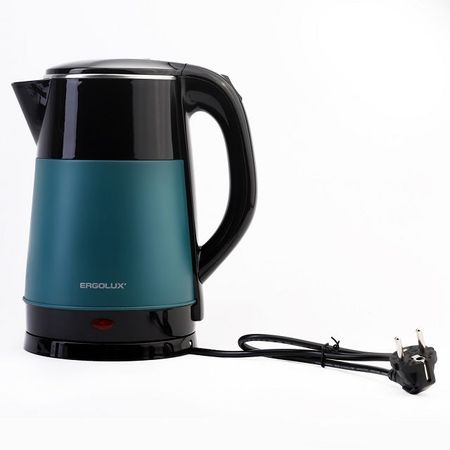 чайник ERGOLUX ELX-KS14-C44 1800Вт 2,3л металл черный/зеленый