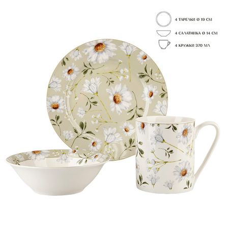 сервиз столовый NOUVELLE HOME Camila 4/12 фарфор