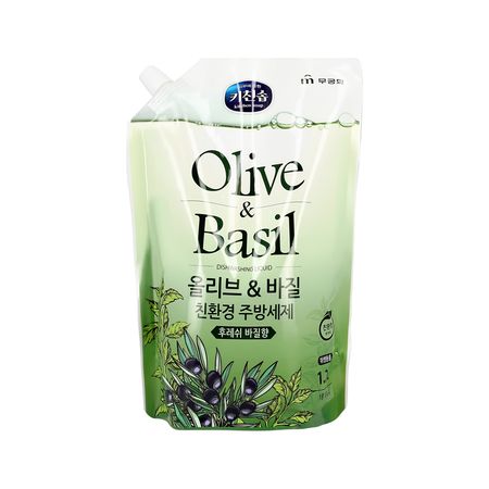 Средство для мытья посуды MUKUNGHWA Olive & basil дой-пак 1,2 л