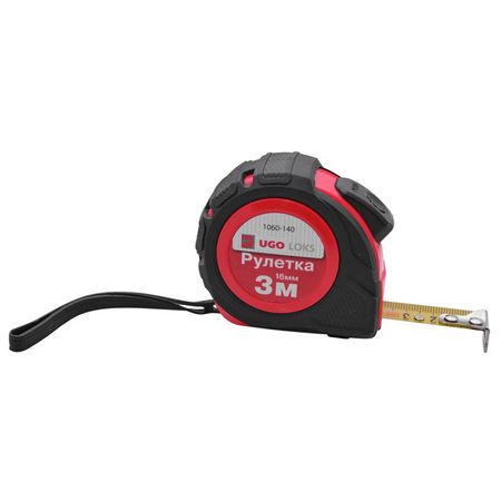 рулетка UGO LOKS 3мх16мм с автостопом и автосматыванием