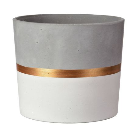 кашпо Кедр d27см h26см 10,4л бетон белый