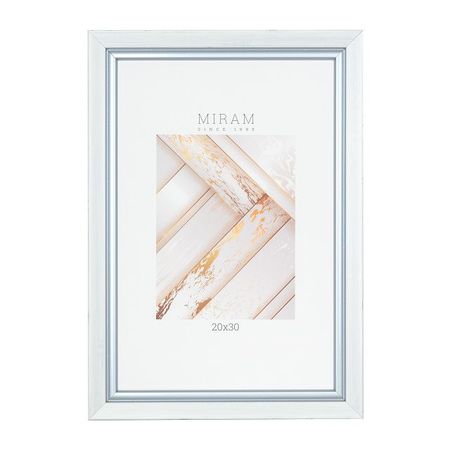 фоторамка МИРАМ 200х300мм белый пластик 646261-8