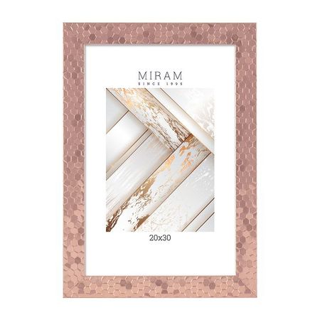 фоторамка МИРАМ соты 200х300мм розовое золото пластик
