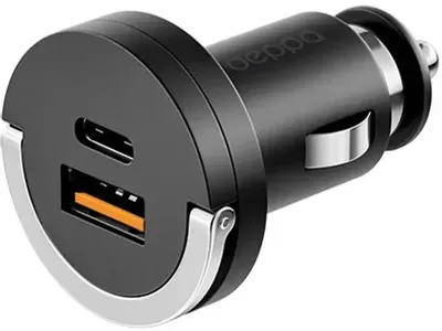 Автомобильное зарядное устройство Deppa (11211) Car Charger USB/Type-C/30W (черный)