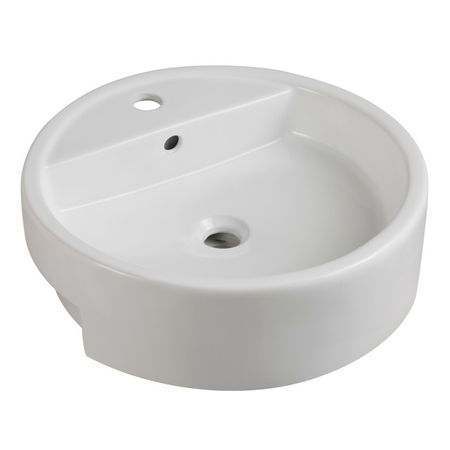 раковина накладная VITARTA Nuri 48х48х14,5см круглая белая