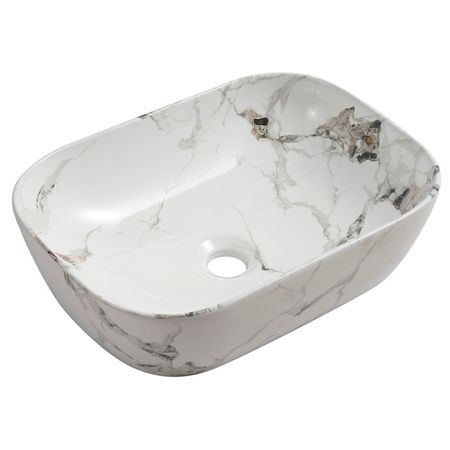 раковина накладная VITARTA Yuta 45,5х33х13,5см прямоугольная белая