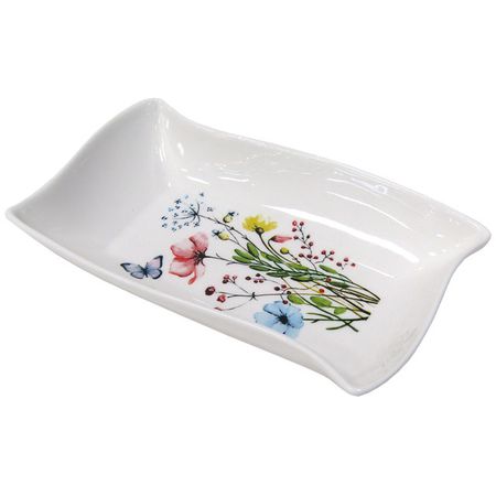 блюдо ФЕДЕРАЦИЯ Цветы 19х11х3см фарфор