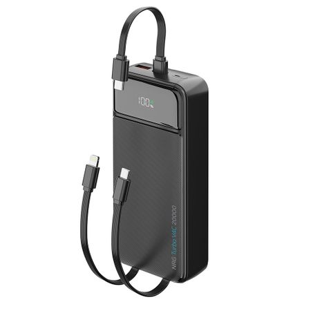 Внешний аккумулятор Deppa NRG Turbo V4C 20000mAh 22.5W/LED дисплей (33689) (черный)