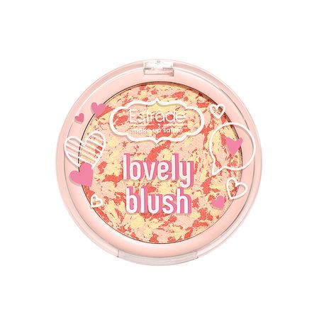 Румяна для лица ESTRADE LOVELY-BLUSH компактные с матовым финишем тон 202 Персиковый
