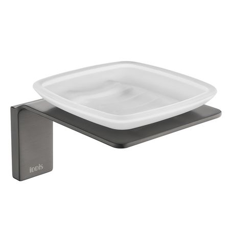 мыльница настенная IDDIS Slide металл/стекло графит