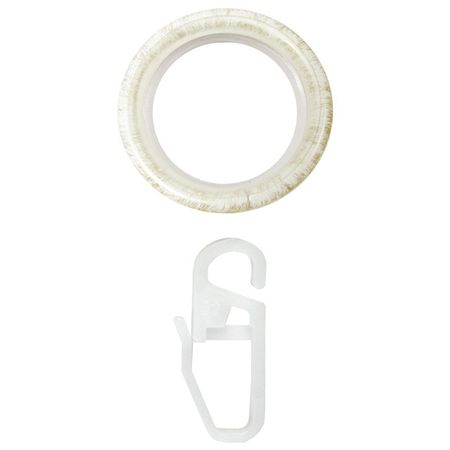 кольцо УЮТ Ост 20мм с крючком 10шт белый/золото, арт.2124923