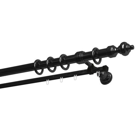 карниз 2-рядный УЮТ 28мм 150см черный, арт.2005757