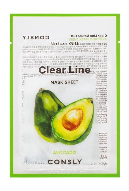 Consly Nature Gift Clear Line Avocado Mask Sheet