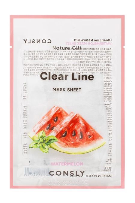 Consly Nature Gift Clear Line Watermelon Mask Sheet