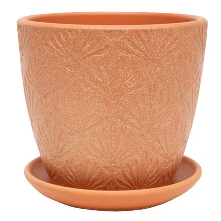 горшок бетонный с поддоном Веер бутон 2,2л d18 h15 терракота умный веер правила дорожной безопасности