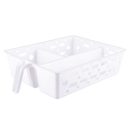 органайзер ПОЛИМЕРБЫТ 3 секции 33х23х8см пластик белый