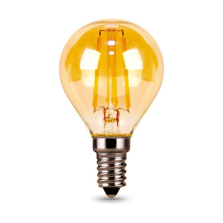 лампа GAUSS Filament 5Вт Е14 LED 400Лм 2700К golden Шар