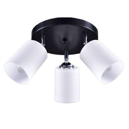 люстра потолочная РОССВЕТ Ивон 3х20Вт E27 металл черный
