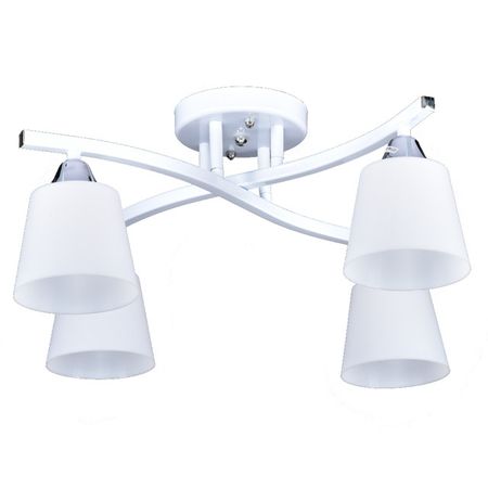 люстра потолочная РОССВЕТ Аппиа 4х20Вт E27 металл белый