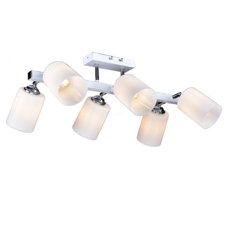 люстра потолочная РОССВЕТ Анели 6х20Вт E27 металл белый