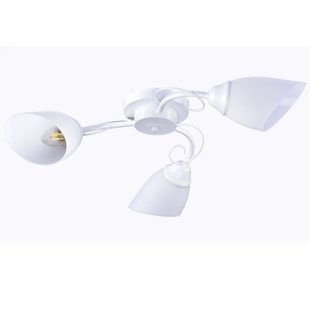 люстра потолочная РОССВЕТ Азазель 3х20Вт E27 металл белый