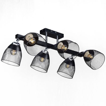 люстра потолочная РОССВЕТ Звезда 6х60Вт E27 металл черный людмила мартова чужая путеводная звезда