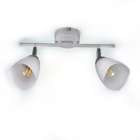 спот РОССВЕТ Фелика 2х20Вт Е27 металл белый