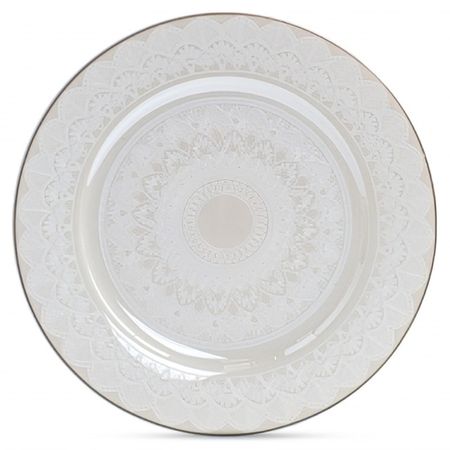тарелка FIORETTA White Lace 21см десертная фарфор