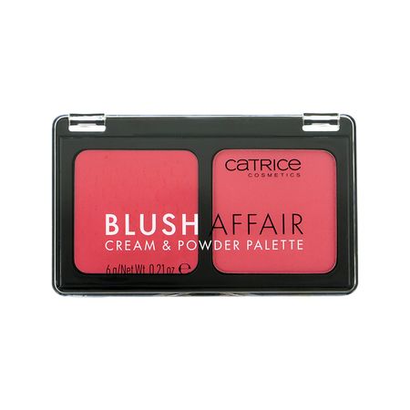 Палетка румян для лица CATRICE BLUSH AFFAIR Cream & Powder тон 010 Stunning strawberry