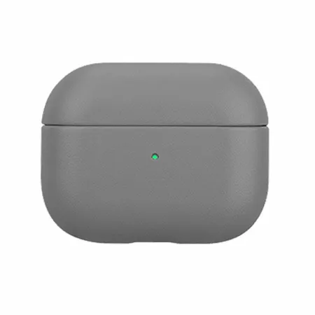 Чехол Kzdoo LuxCraft+ для AirPods 4 искусcтвенная кожа (серый)