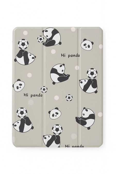 Чехол-книжка Mosbros Hi Panda для Apple iPad 10 (2022)/iPad 11 (2025) (полиуретан с подставкой/отсек для стилуса) (серый)