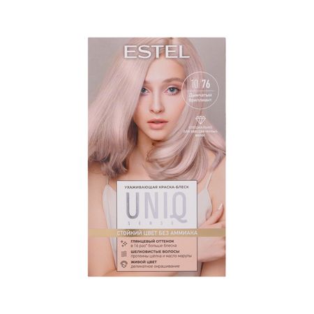 Краска-уход для волос ESTEL UNIQ тон 10/76 дымчатый бриллиант значок бриллиант металл 12 08599 020