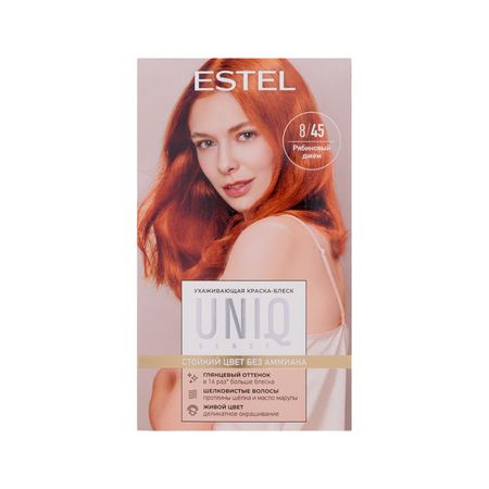 Краска-уход для волос ESTEL UNIQ тон 8/45 рябиновый джем