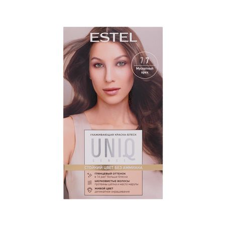 Краска-уход для волос ESTEL UNIQ тон 7/7 мускатный орех