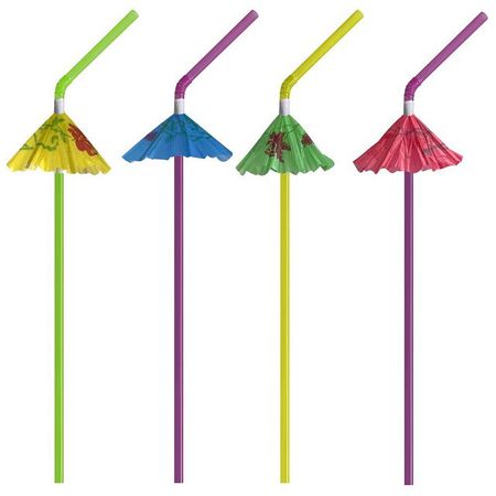трубочки для напитков MULTIDOM Зонтики 12шт 24см полипропилен, бумага искуственный декор мандарины 12шт