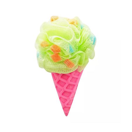 Мочалка для тела DOLCE MILK мороженое розовая/зеленая