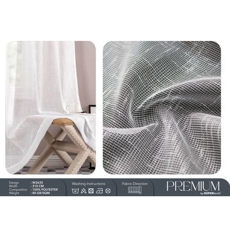 штора тюлевая на шт.ленте PIKAMO сетка 300х300см белая, арт.сw3635v70000