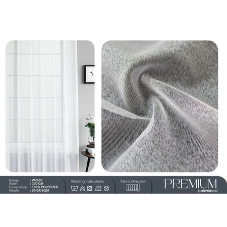 штора тюлевая на шт.ленте PIKAMO сетка 300x280см белая, арт.cw2600v70000