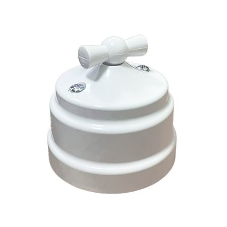 выключатель поворотный BYLECTRICA Ретро открытой установки белый