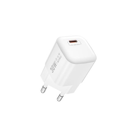 Сетевое зарядное устройство WIWU Essen GaN 18W USB + USB/Type-C 1m (Wi-U006) (белый)