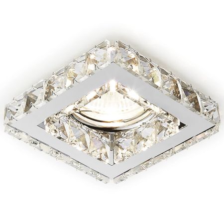 светильник встраиваемый AMBRELLA Crystal Spot MR16 GU5.3 + 3Вт LED хром/прозрачный хрусталь