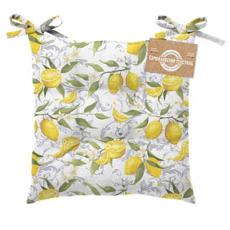 сиденье для стула САМОЙЛОВСКИЙ ТЕКСТИЛЬ Лимонная эстетика 40x40см белое, арт.926796 анатомиум эстетика омерзительного