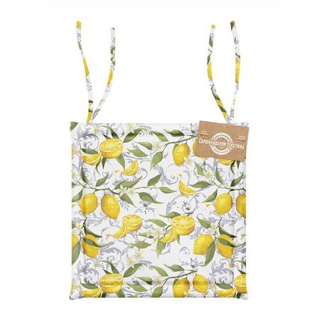 сиденье для стула САМОЙЛОВСКИЙ ТЕКСТИЛЬ Лимонная эстетика 40x40см белое, арт.926795 анатомиум эстетика омерзительного