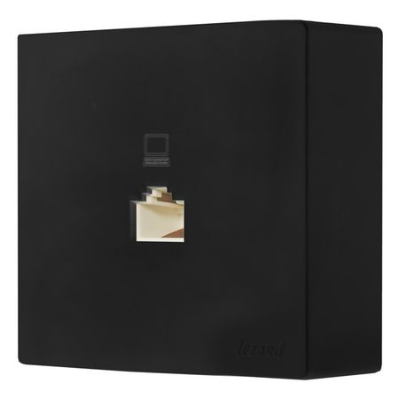 розетка компьютерная 1 пост LEZARD Leto чёрный бархат