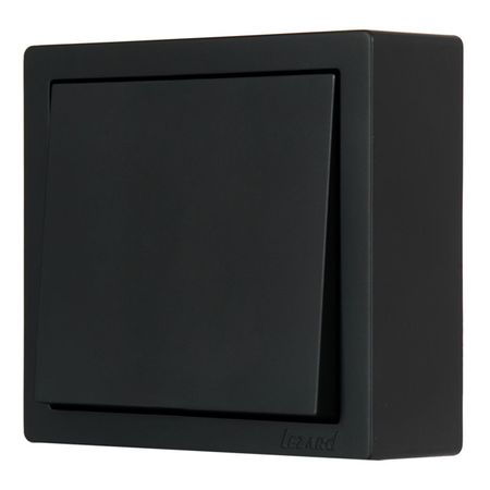 выключатель 1-клавишный LEZARD Leto чёрный бархат