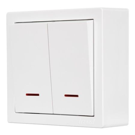 выключатель 2-клавишный LEZARD Leto с подсветкой белый агостино траини времена года водят хоровод