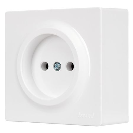 розетка 1 пост LEZARD Leto ПБТ б/з белый