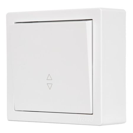 переключатель 1-клавишный LEZARD Leto проходной белый