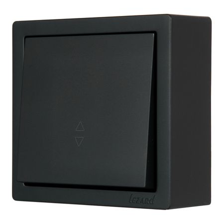 переключатель 1-клавишный LEZARD Leto проходной чёрный бархат