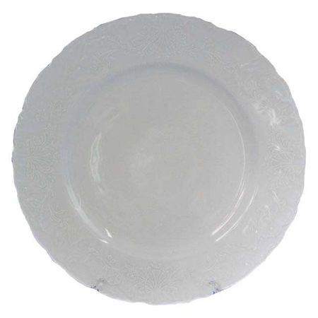 тарелка CMIELOW Рококо Платина 25см обеденная фарфор